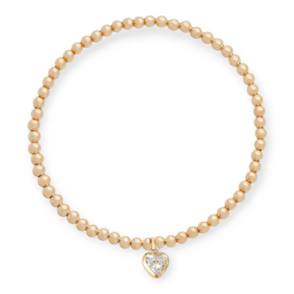 heart stone juno bracelet (3mm)