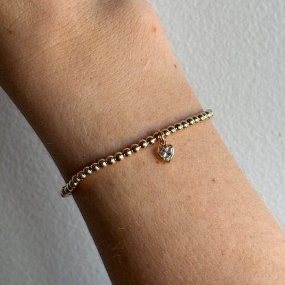 heart stone juno bracelet (3mm)