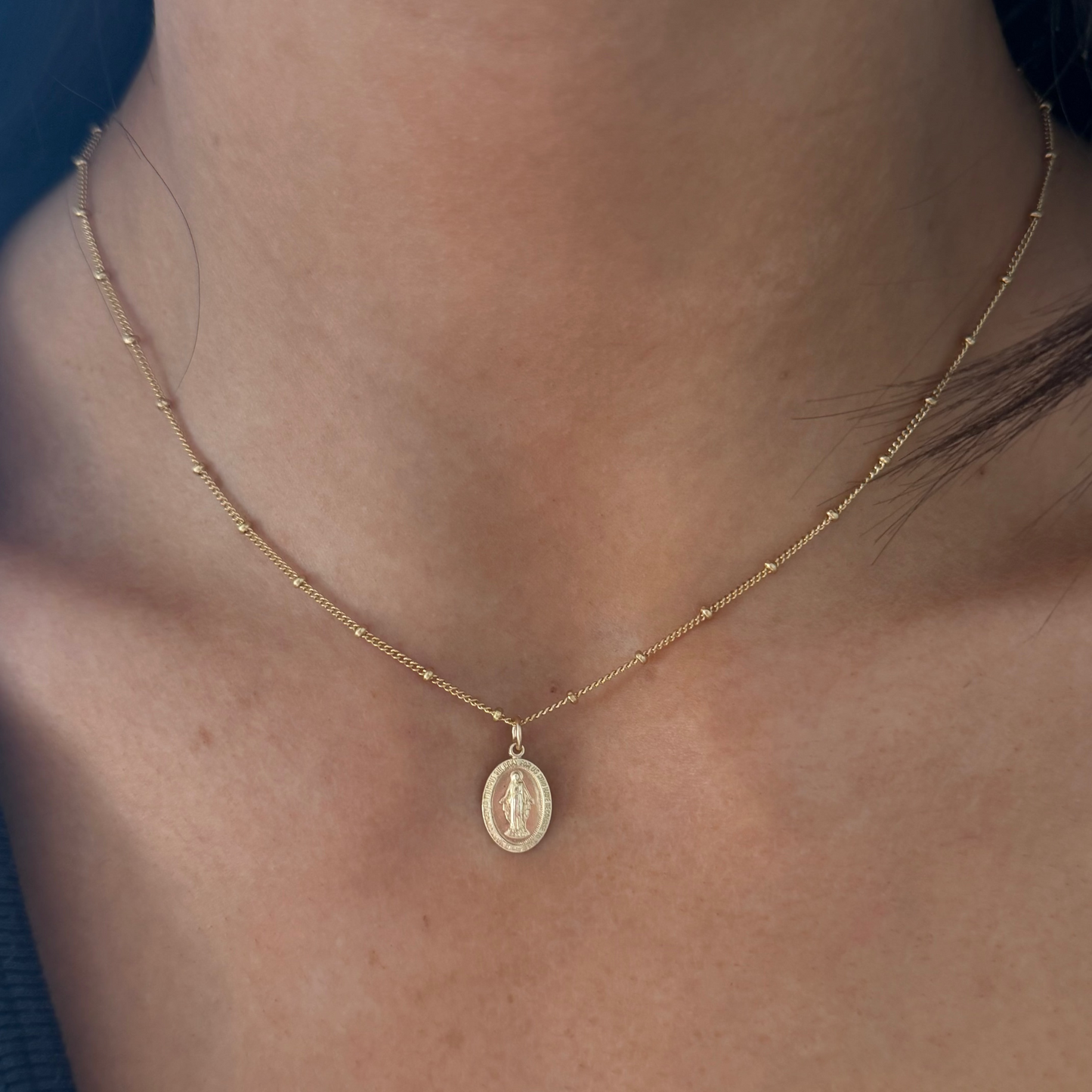 blessed mary necklace