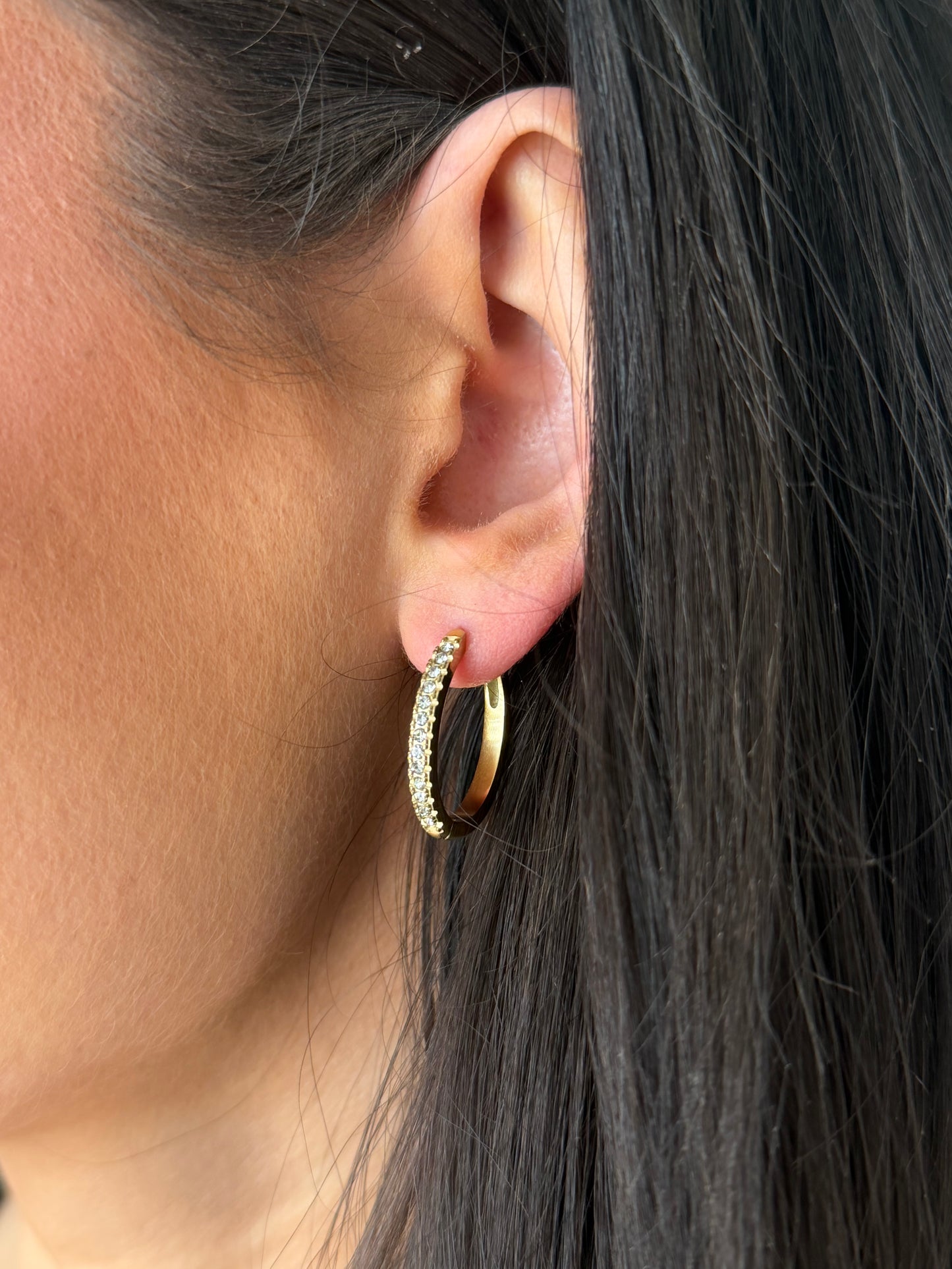 rocky stone oval hoops (22mm) - use code FREEROCKYHOOPS