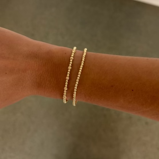 dainty station juno bracelet double stack (2mm)