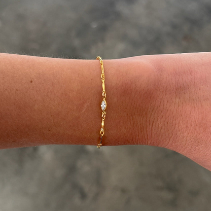 marquise stone bar bracelet