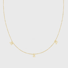 Load image into Gallery viewer, 14k custom dainty old english initials necklace
