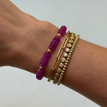 fuchsia beaded bracelet