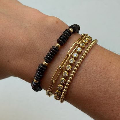 dark chocolate beaded bracelet