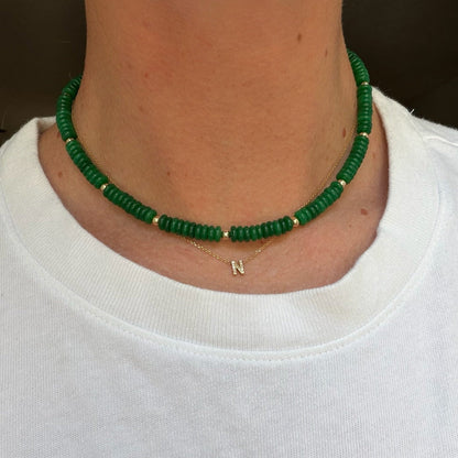 fun green beaded necklace