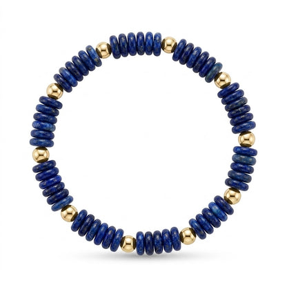 lapis lazuli blue beaded bracelet