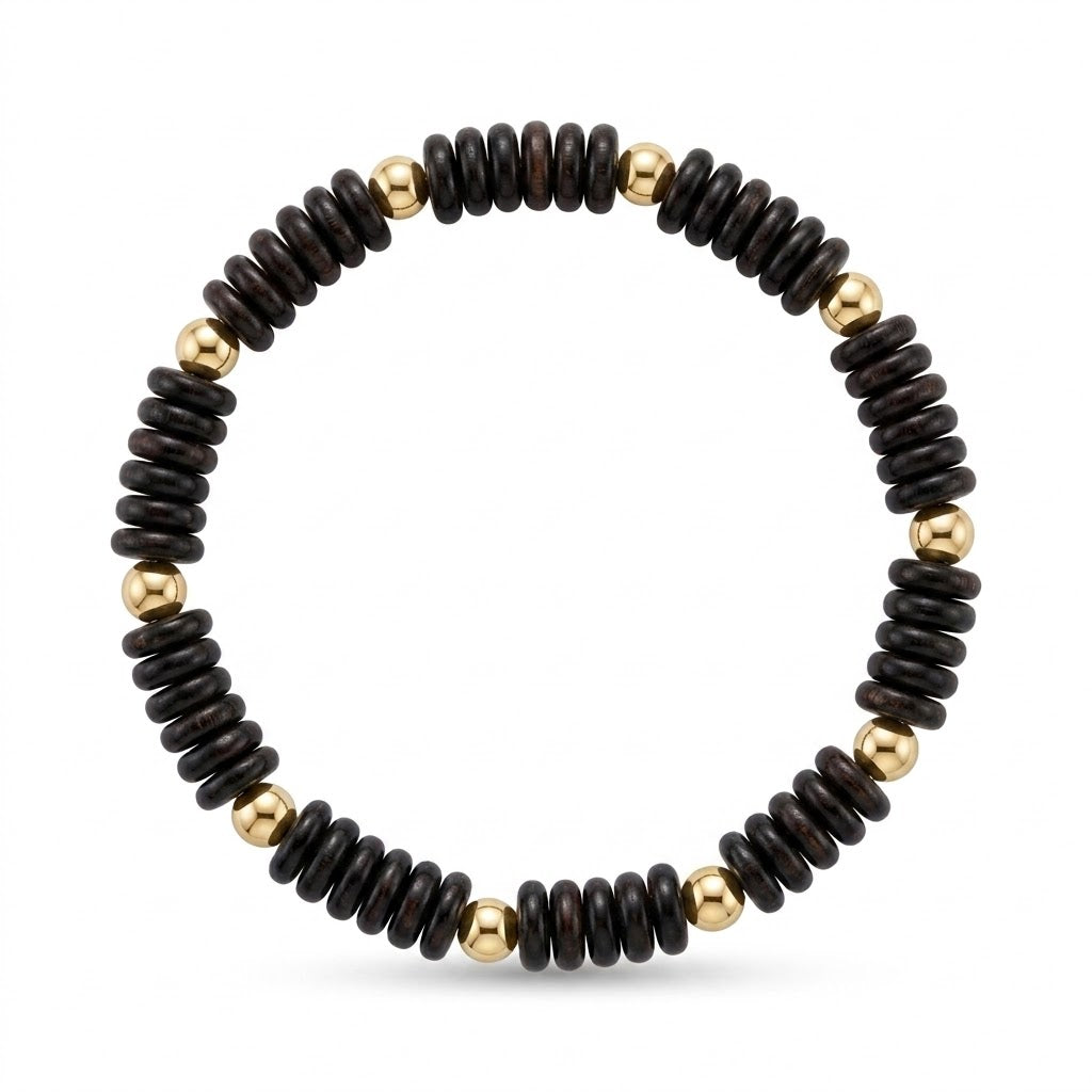 dark chocolate beaded bracelet