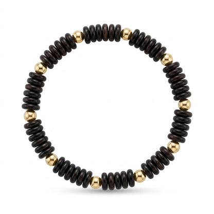 dark chocolate beaded bracelet