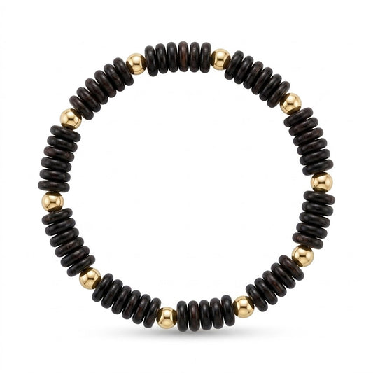 dark chocolate beaded bracelet