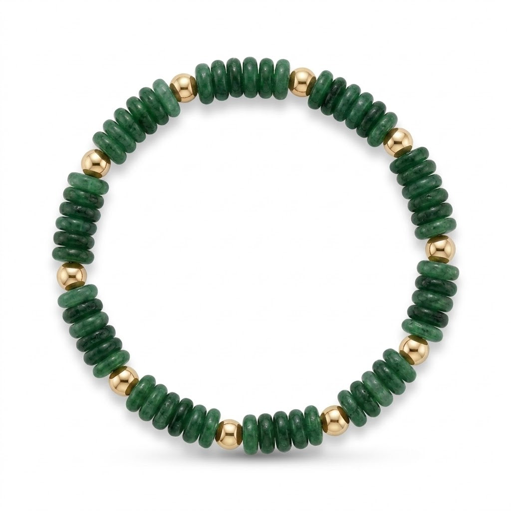 fun green beaded bracelet