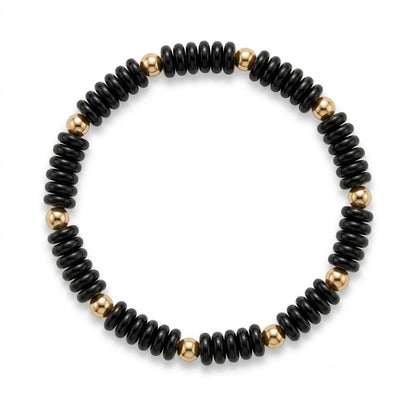 black beaded bracelet