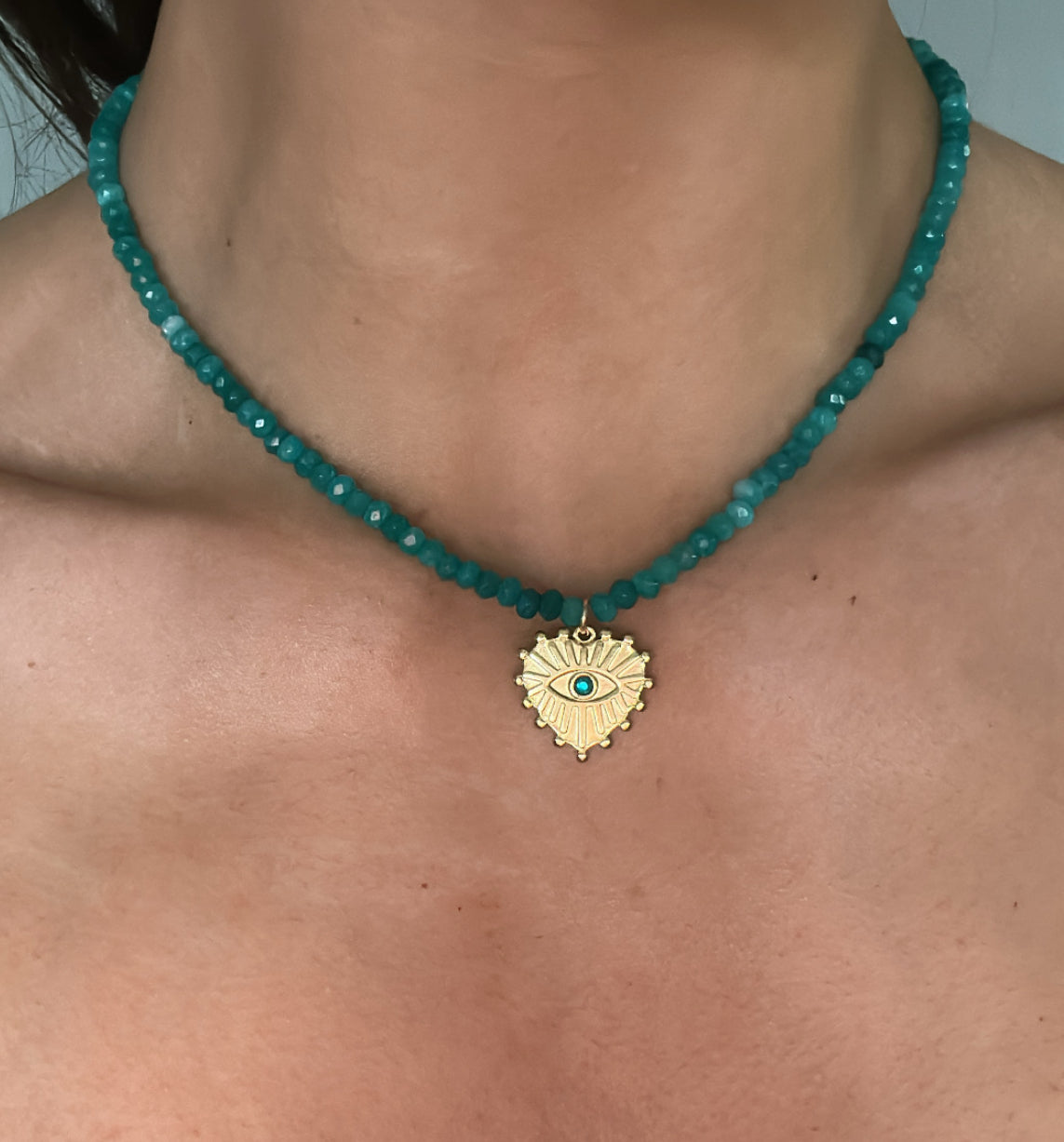 good luck beaded necklace