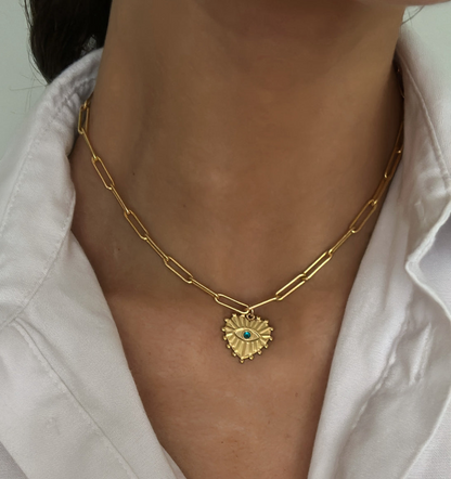 good luck chunky paperclip choker