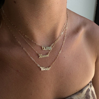 10k/14k nameplate necklace
