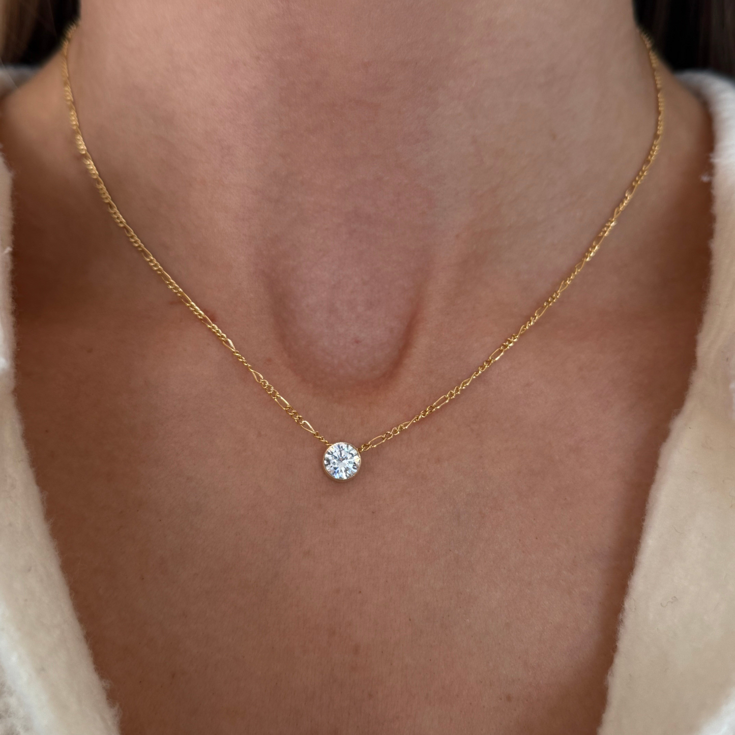 gothic bezel necklace