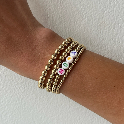 bracelet juno amusant personnalisé quatre piles (3+4+5+6mm)