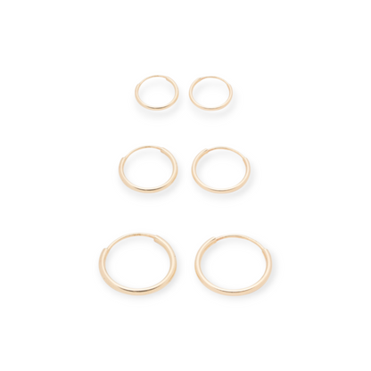 14k infinity hoops