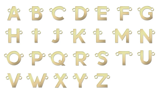 gold filled block initials