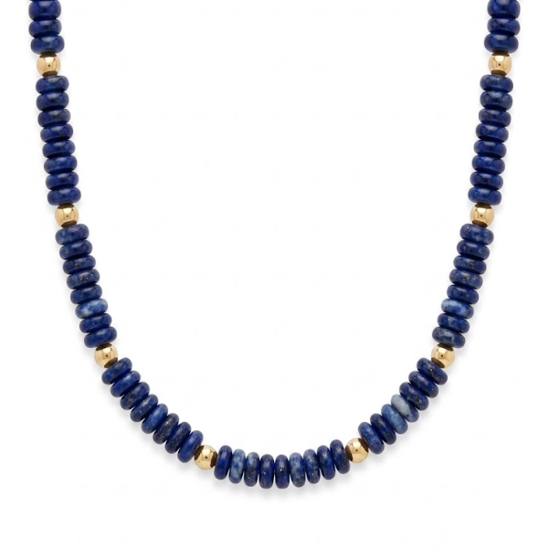 lapis lazuli blue beaded necklace