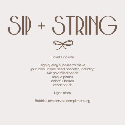 sip + string ticket 3/12