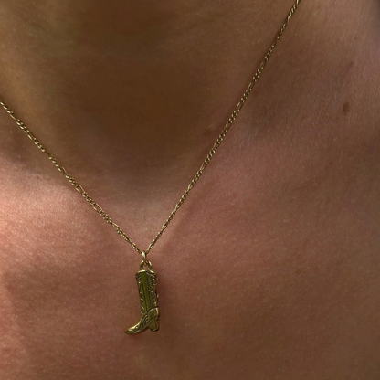 americana cowboy boot necklace