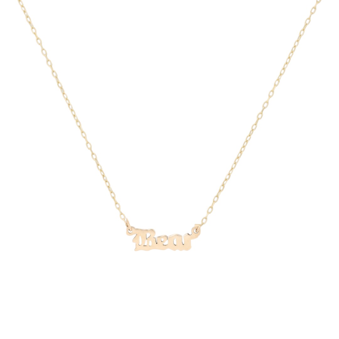 10k/14k nameplate necklace