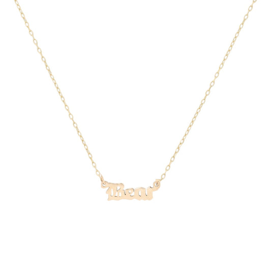 10k/14k nameplate necklace