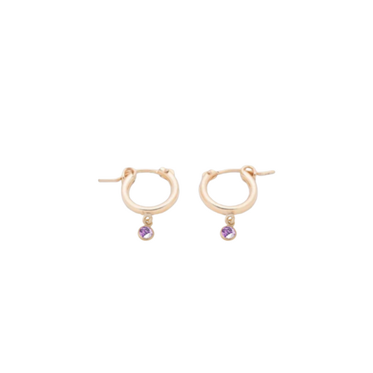 birthstone mini hoops (13mm)