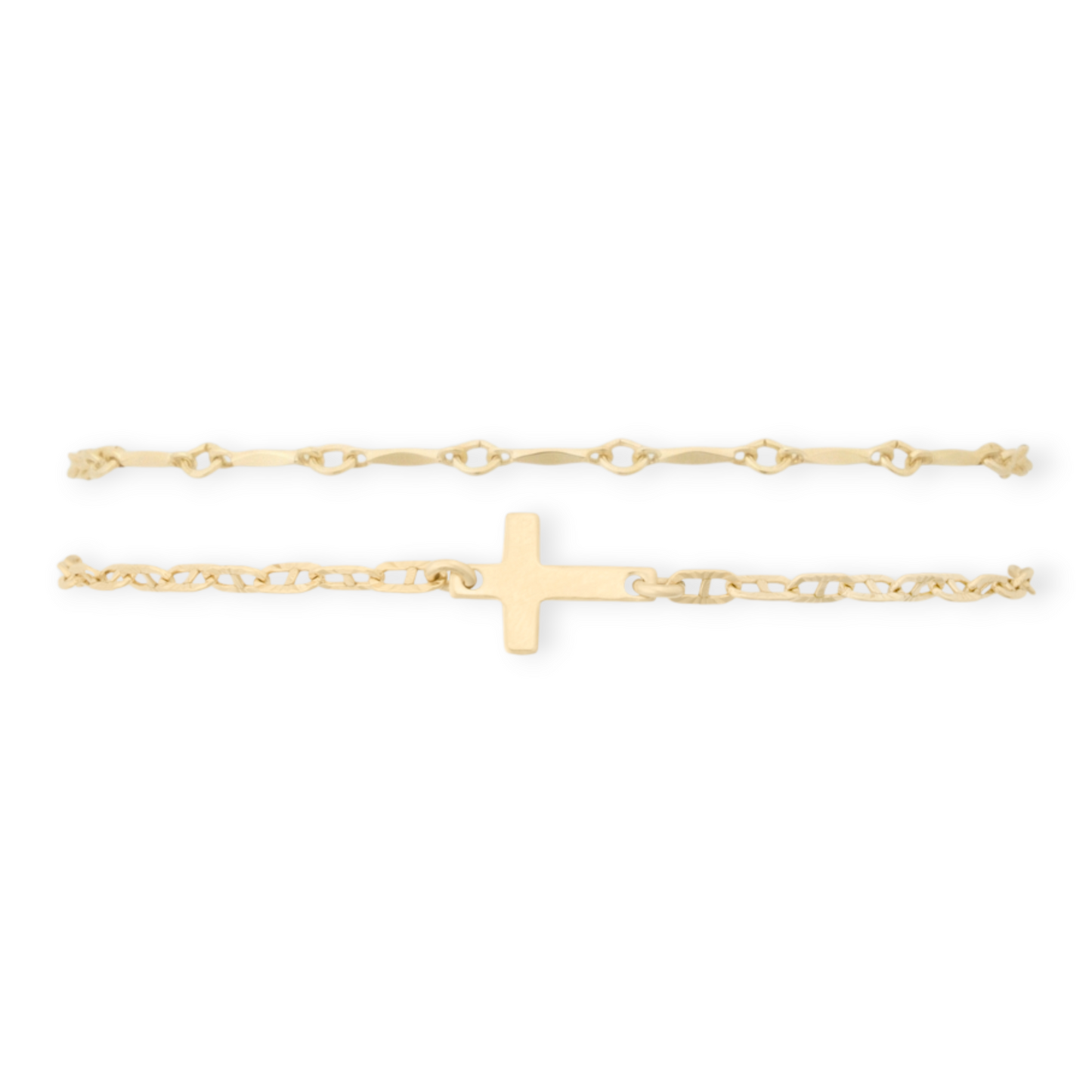 aurora mariner cross + bar bracelet stack