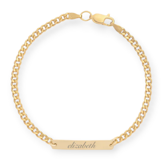 custom nameplate gabi curb bracelet
