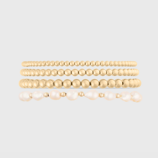 baroque juno bracelet four stack (3+4+5+7mm)