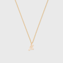 Load image into Gallery viewer, vintage script initial necklace 2.0
