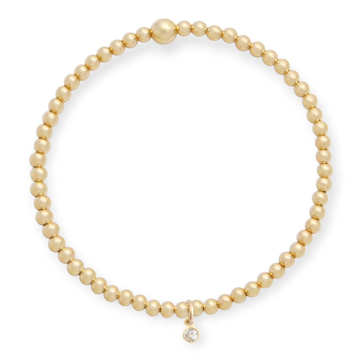 bracelet junon avec pierre de naissance (3 mm)