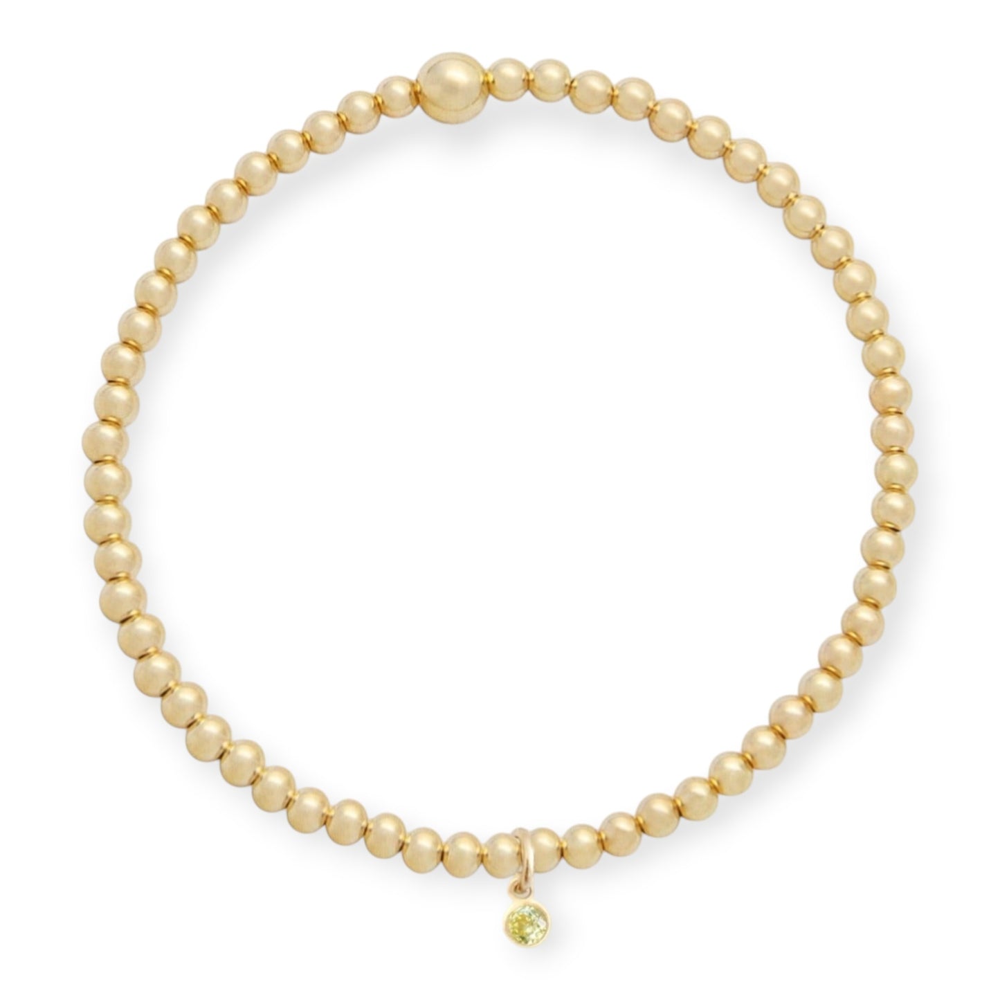 bracelet junon avec pierre de naissance (3 mm)