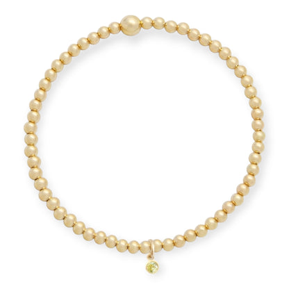 bracelet junon avec pierre de naissance (3 mm)