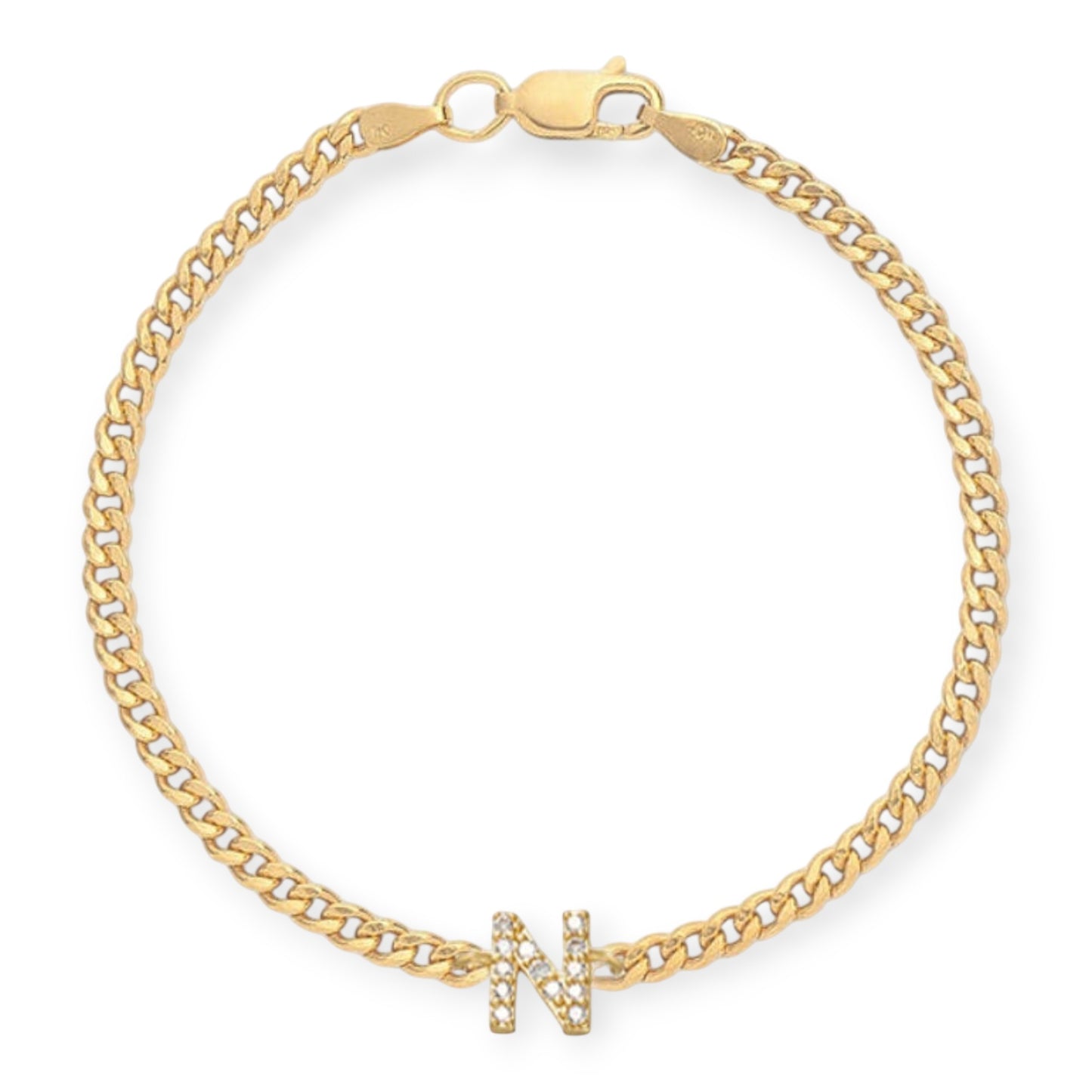 pavé initial bracelet
