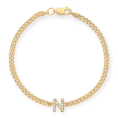 pavé initial bracelet