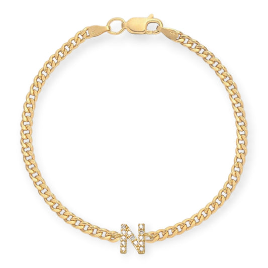 pavé initial bracelet