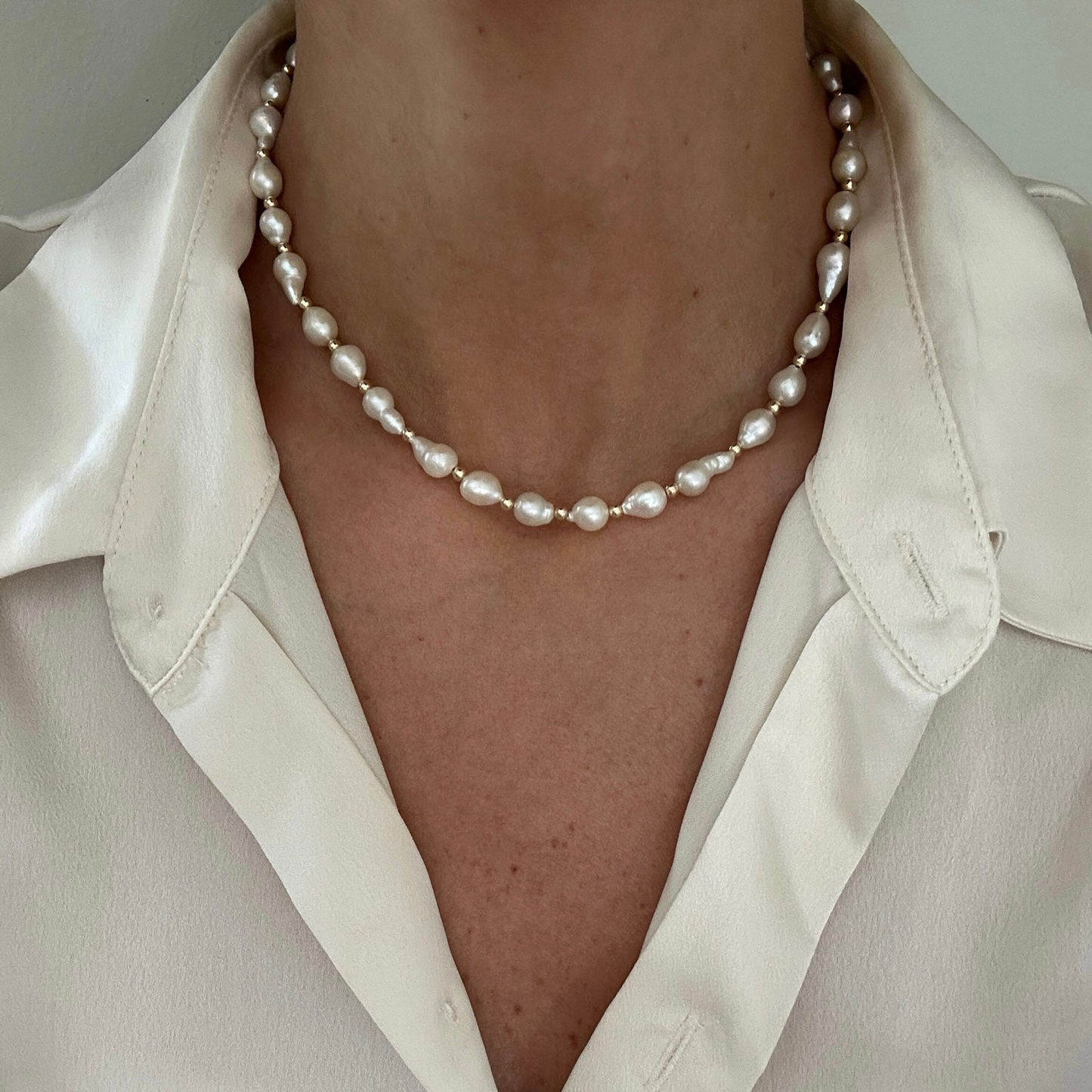 collier de perles baroques