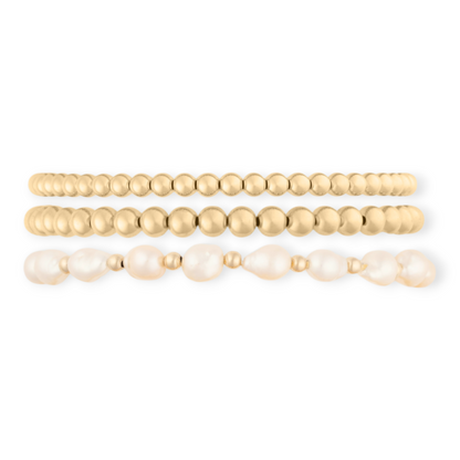 baroque juno bracelet triple stack (4+5+7mm)