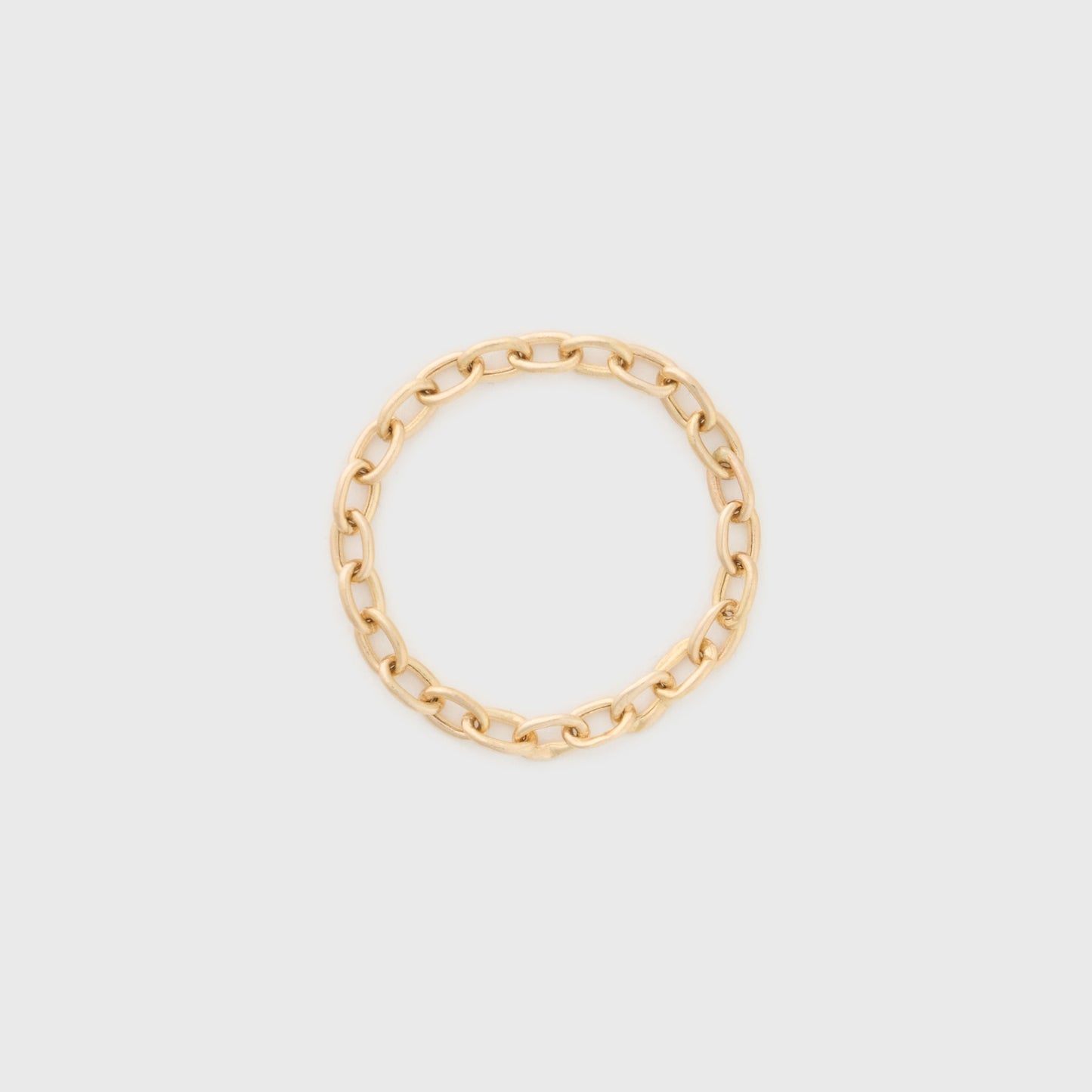 14k paperclip chain ring