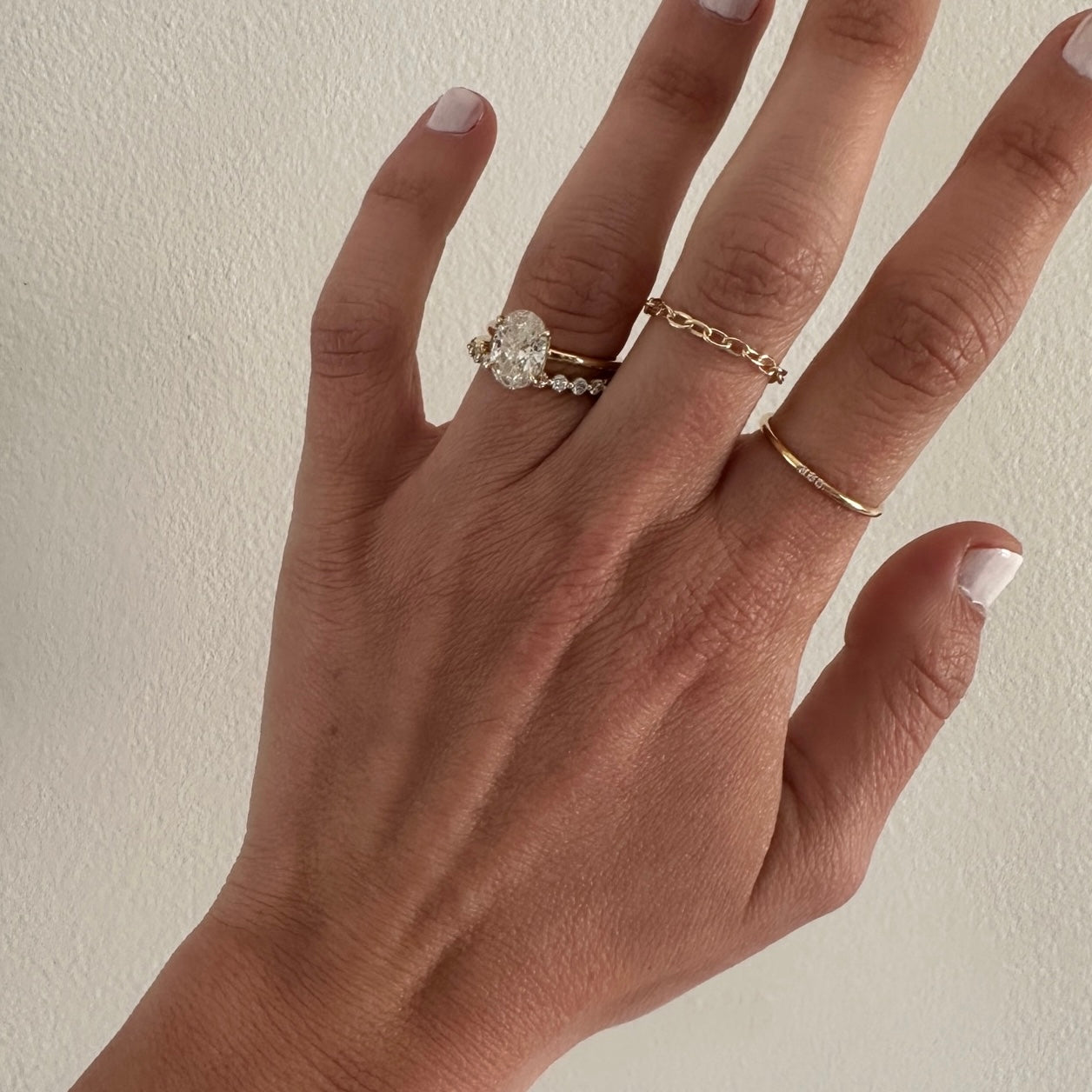 14k paperclip chain ring