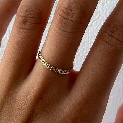 14k tina chain ring