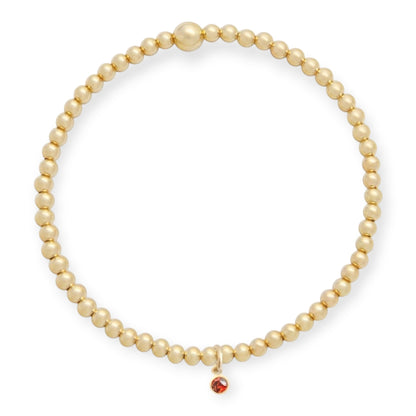 bracelet junon avec pierre de naissance (3 mm)