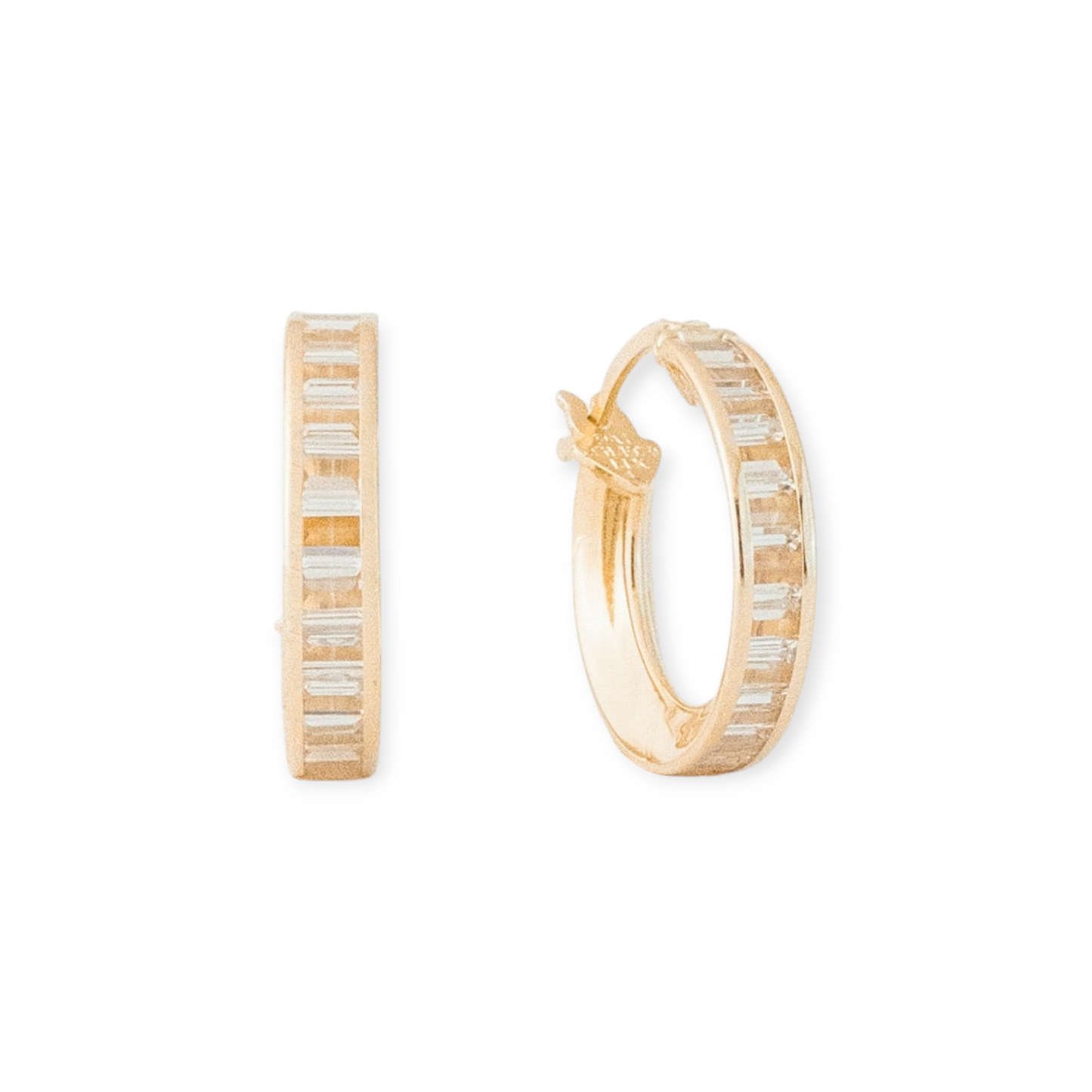 14k kenni baguette hoops