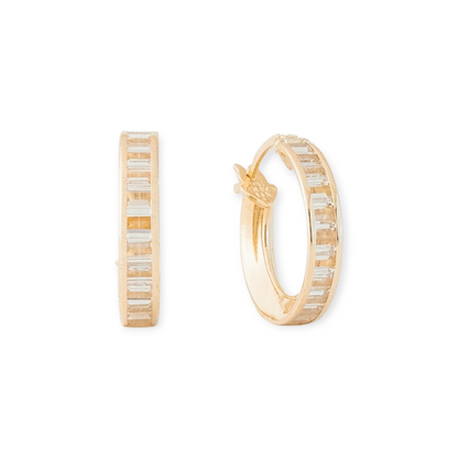 14k kenni baguette hoops