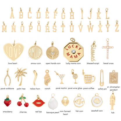 cuffed charm necklace