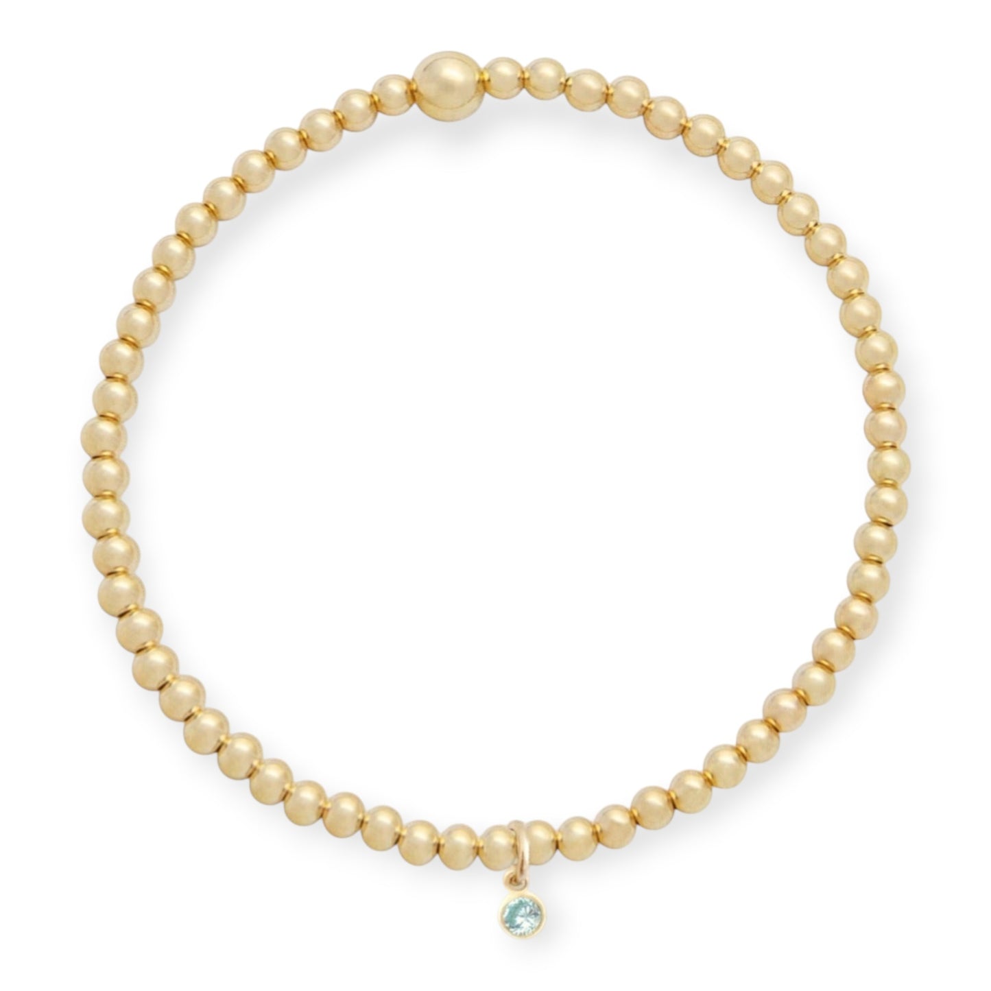 bracelet junon avec pierre de naissance (3 mm)