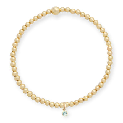 bracelet junon avec pierre de naissance (3 mm)